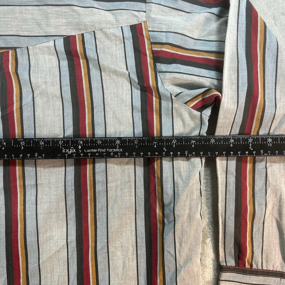 Ely Plains Shirt Mens Large Multicolor Stripe Western Snap Button Cowboy Pockets - Picture 14 of 14